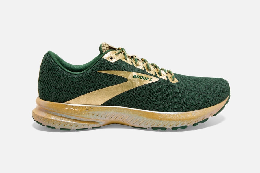 Brooks Launch 7 Mens UK - Road Running Shoes - Green/Gold 332-GPCORF